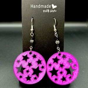 Round Star Earrings